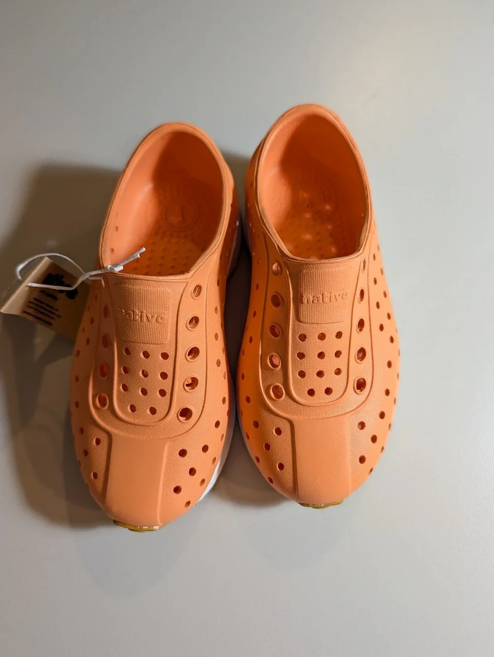 Native Kids Robbie Sugarlite Size 9 Slip-On Water Shoe in Orange/White NWT